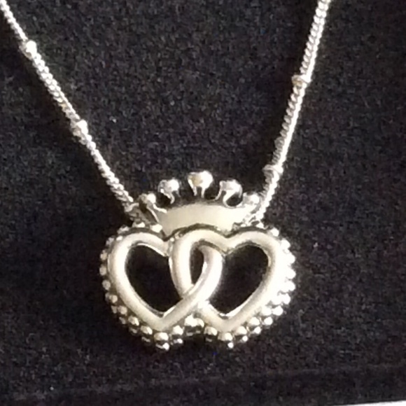 Pandora Silver Heart Crown Necklace - Picture 1 of 6